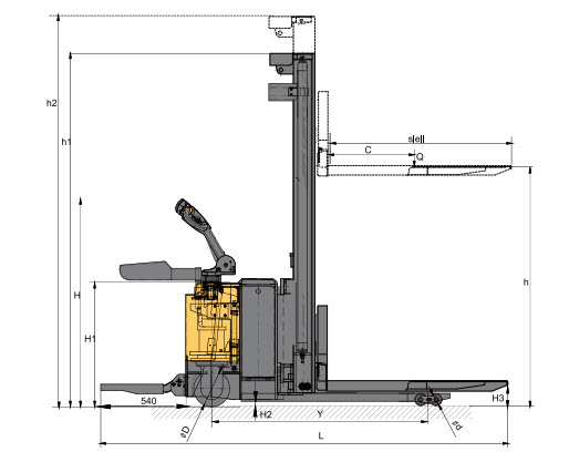 ES SERIES Electric Fork Over Stacker Supplier In Dubai Abu Dhabi